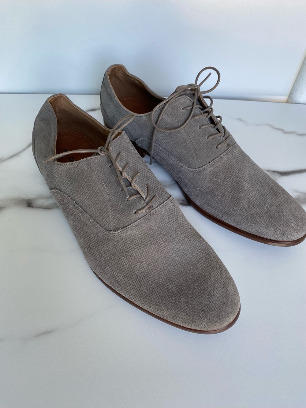 ALDO men’s grey dress shoes size 12 suede